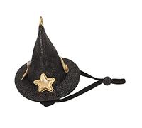 EBTOOLS Chapeau de Hamster avec Lune et Motif étoile pour les Petits Animaux - Sangle de Menton Chapeaux Top pour les Tortues, les Lézards et les Geckos - Bleu (BLACK)