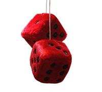EBTOOLS Charmant Cotton Plux Dice Suspension de Voiture Suspendue pour la Décoration du Rétroviseur - VOTRE! (rouge)