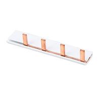 EBTOOLS Circuit Breaker Buss Bar Block Block Pure Copper avec Coque en PVC pour les écoles, les Hôpitaux, les Hôtels et l'utilisation à Domicile - 6 Canaux (4 voies)