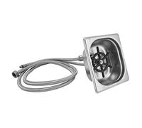 EBTOOLS Claignant pour Laveuse en Tasse Automatique en Acier Inoxydable pour les, les Restaurants et les Cafés avec Support Hexagonal et Rinçage Multi-angles (SILVER)