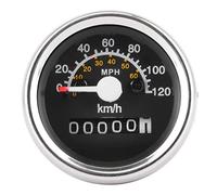 EBTOOLS Compteur de vitesse moto 12V Odomètre 99999Km 0-120Km/h Jauge ronde avec rétro-éclairage LED Motorcycle Speedometer Odometer Speed Gauge Motorbike Instrument Tachometer Colorful LCD Fuel