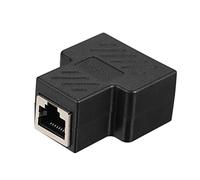 EBTOOLS Connecteur d'adaptateur Splitter RJ45 à 2 Ports, Robust Cat 5/6/7 Ethernet Socket Hub pour PC, Ordinateurs Portables, Routeurs et Plus