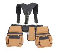 EBTOOLS Construction de Ceinture d'outil de Construction 1200D Tissu d'Oxford avec Pochettes Détachables et Support de Ruban Métallique pour Les Professionnels
