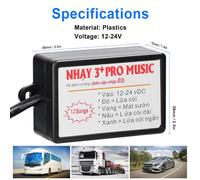 EBTOOLS Contrôleur de Klaxon de Voiture Premium avec 8 Effets Sonores Personnalisés Remote Contrôle 12-24V Compatibilité pour Les Voitures Trucks Boats Design Easy Installation (12 Sons)