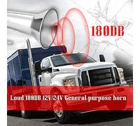 EBTOOLS Corne 180 DB pour Voitures et Camions, Corne pour Véhicules 12v et 24v, Son Siffloir Facile à Siffler