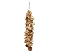 EBTOOLS Côté de Pin à Rondins de Jouet à Mâcher pour Les Oiseaux Moyens et Grands, Les Jouets Colorés et Engageants (Clair)