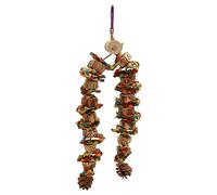 EBTOOLS Côté de Pin à Rondins de Jouet à Mâcher pour Les Oiseaux Moyens et Grands, Les Jouets Colorés et Engageants (Colorful)