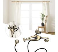 EBTOOLS Couptes de Rideaux Magnétiques Mignons pour la Décoration de la Maison, Tieback en Alliage pour, Conception Exquise et Ludique - Bronze (Bronze)