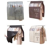 EBTOOLS Couvoirs de Vêtements de Tissu Non Tissés - Protecteurs de Cintre de Garde-Robe pour la Maison et Les Voyages (Gray)