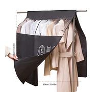 EBTOOLS Couvoirs de Vêtements de Tissu Non Tissés - Protecteurs de Cintre de Garde-Robe pour la Maison et Les Voyages (Black)