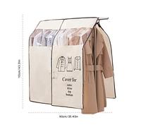EBTOOLS Couvoirs de Vêtements de Tissu Non Tissés - Protecteurs de Cintre de Garde-Robe pour la Maison et Les Voyages (Beige)