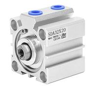 EBTOOLS Cylindre à Double Action en Alliage en Alliage en Aluminium SDA32 avec Assemblage sécurisé et Options Polyvalentes pour les Composants Pneumatiques (SDA32X20)