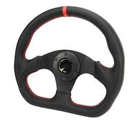 EBTOOLS D Type Cadre de Volant en Cuir Sports Racing Fit Drifting Wheel pour les Voitures avec 6 Moyeu