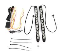 EBTOOLS de Jour de chenillard, Flexible Voiture étanche flèche Clignotante DRL Bande Blanche de lumière Lumière/Orange (12 lumières)
