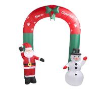 EBTOOLS de Noël Gonflable de 7,9 Pieds avec Santa & Snowman pour Décor Plein Air Festif, Idéal pour Les Fêtes la Cour et Fêtes (Plug UE 220V)