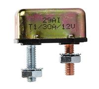 EBTOOLS Disjoncteur à Réinitialisation Automatique Auto Marine 12V DC Disjoncteur à Réinitialisation de Fusible Automatique Universel avec Couvercle en Métal(30A)