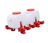 EBTOOLS Dispensateur Automatique de Poulet avec 10 Tasses - Mangeoire de Volaille Idéal pour Les Poulets, Les Canards et Les Cailles, 10 litres de capacité (Grande Taille: 43 x 49 mm / 1,69 x 1,93