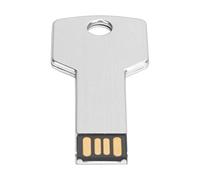 EBTOOLS Disque Flash USB Forme clé 64 Go Disque Mémoire à Grande Vitesse pour l'utilisation de l'ordinateur et de la Voiture, Option Cool en Argent (16GB)