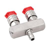 EBTOOLS Double Buse de Lave-Glace en Acier Inoxydable avec Connexion Rapide et 2 en Pointe pour Les Applications Polyvalentes