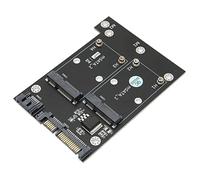 EBTOOLS Double MSATA SSD to Adapter Carte avec Une Vitesse de Lecture Rapide de 520 Mo/S, Une Prise et Un Jeu, Une Conception de PCB de Haute qualité pour Les Accessoires Informatiques