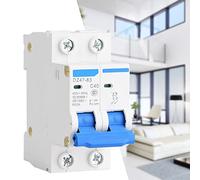 EBTOOLS DZ47? 63 Disjoncteur de Circuit Miniature - Fuite 400VAC pour l'énergie Solaire et Les Systèmes CC (40A)