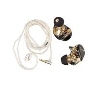 EBTOOLS Écouteurs Câblés Haute Performance avec unité, Câble MMCX Détachable et Ajustement Confortable pour Les Mélomanes (Ligne Blanche)