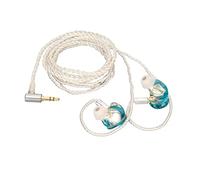 EBTOOLS Écouteurs Câblés Haute Performance avec unité, Câble MMCX Détachable et Ajustement Confortable pour Les Mélomanes (Ligne Blanche)