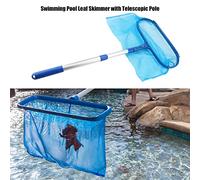 EBTOOLS Écumoire des Feuilles de Piscine avec Poteau Télescopique, Filet en Filet en Maille Léger pour et Piscines Efficaces