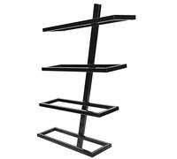 EBTOOLS Élégant Porte-Greffier à Bouteille Rouge monté pour la Cuisine et la Décoration de Bar, 4 Bouteilles, N TRUCTION (4 Bouteilles de casier à vin incliné, Noir)