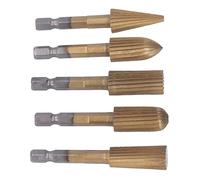EBTOOLS Ensemble de Fichiers de 5pcs, Fichiers à Double Bavarde à Tige / 4 Pouces pour Outils de Travail du Bois, de Broyage et de Sculpture
