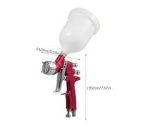 EBTOOLS Ensemble de Pulvérisateur de Peinture à Basse Pression à Haut Volume - Pulvérisateur d'alimentation avec Buses de 0,4 Mm et Tasse de 600 ML pour l'automobile et la Peinture à la Maison