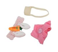 EBTOOLS Ensemble de Vêtements de Canard en Peluche en 3 Pièces avec Bandeau et Pochettes - Accessoire Bricolage Lavable pour Les Jouets Peluche pour Enfants (Type F)