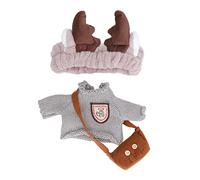 EBTOOLS Ensemble de Vêtements de Canard en Peluche en 3 Pièces avec Bandeau et Pochettes - Accessoire Bricolage Lavable pour Les Jouets Peluche pour Enfants (Type G)