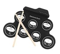 EBTOOLS Ensemble électronique Portable avec 7 Coussinets, 5 Réglages, 8 Chansons de Démonstration et Entrée MP3, PAD PRATIQUE ROL-UP Compact pour les Musiciens