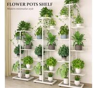EBTOOLS Étagère d'affichage à 5 Niveaux pour Les Pots de Fleurs - Rack de Support de Plante élégante avec Pieds pour Une Utilisation Intérieure et Extérieure (White)