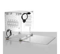 EBTOOLS Étui à Ordinateur Compact avec Coque, Compatible Carte Mère ITX, Dissipation de Chaleur à 360 °, Conception Portable Légère (Transparent)