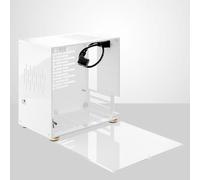 EBTOOLS Étui à Ordinateur Compact avec Coque, Compatible Carte Mère ITX, Dissipation de Chaleur à 360 °, Conception Portable Légère (White)