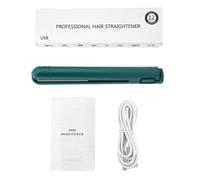 EBTOOLS Fer plat portable Mini fer à lisser 2 en 1 Fer à lisser en céramique chauffant USB Fer à lisser et à boucler(Vert )