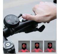 EBTOOLS feu de virage à distance sans fil Vélo vélo télécommande sans fil direction frein clignotant lampe USB feu arrière