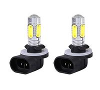 EBTOOLS feux de brouillard LED de voiture,Phares antibrouillard de la voiture LED, 2 PCS 12V H27W / 2 881 camion de voiture 5 ampoules LED 7.5W 600LM 6500K feux de brouillard blancs DRL ampoules