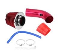 EBTOOLS Filtre Turbo 76mm 3 Pouces Universel Filtre à Air Froid d'admission en Aluminium Tuyau d'induction Kit Rouge