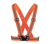 EBTOOLS Gilet Réfléchissant Sangle de Gilet de Sécurité Élastique Réglable pour Courir Cyclisme Jogging Orange Gilet Réfléchissant Gilet de Sécurité Réglable Gilet de Sécurité