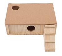 EBTOOLS Hamster Platform House Multi-pièce Cachette Animale en Bois avec Toit Amovible et échelle d'escalade pour Cobayes