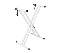 EBTOOLS Hauteur du Support de Clavier électronique et Largeur sans Glissade Double X Cadre pour 54-88 Touches, Conception Portable et Robuste