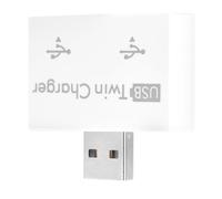 EBTOOLS HUB USB 2.0 avec 2 Ports - SPIRTER Dual Compact A pour LA Charge FASSE (White)