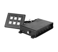 EBTOOLS Interrupteur de Panneau de Commande à Membrane Tactile à LED Compact à 6 Bouts Compacts pour Applications Universelles de Voiture 12-24V avec