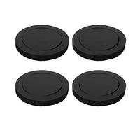EBTOOLS Isolation de Haut-Parleur de Voiture, 4 pièces Garniture de Porte en Caoutchouc Isolation Acoustique Coton Haut-Parleur de Voiture Basse Anneau Accessoires 7.7x5.7x1in