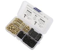 EBTOOLS Kit de Cintres d'image de 100 Pcs avec 240 Vis pour le Cadre Photo et le Montage d'horloge Faciles et les Options 'or
