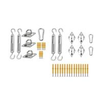 EBTOOLS Kit de Matériel d'ombre pour la Nuée pour Le Rectangle Sun Shade Sails - Accessoires d'installation en Acier Inoxydable pour Une Utilisation en Plein Air