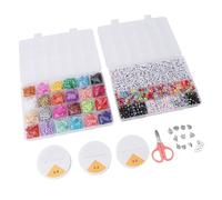 EBTOOLS Kit de Perles de Bricolage avec 3840 Perles, d'alphabet, Pendentifs, Chaîne élastique - Idéal pour les Bracelets d'amitié et la Fabrication de Bijoux
